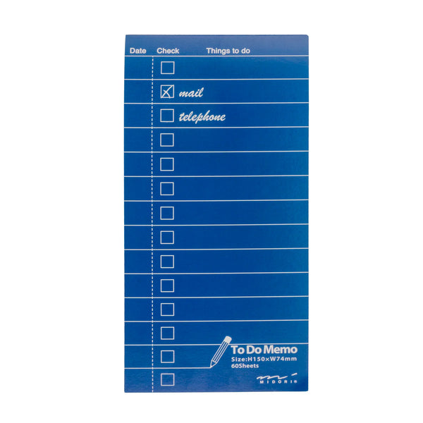 Navy To Do List Memo Pad