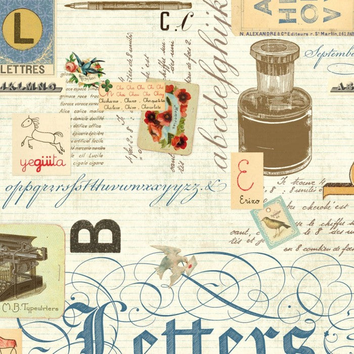 Papier Décoratif Lettres Italiennes