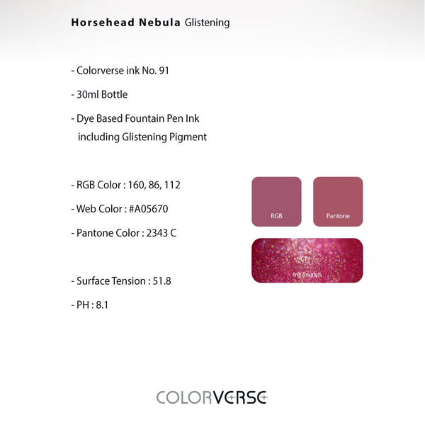 Horsehead Nebula 30 mL Fountain Pen Ink | Glistening Series No. 091
