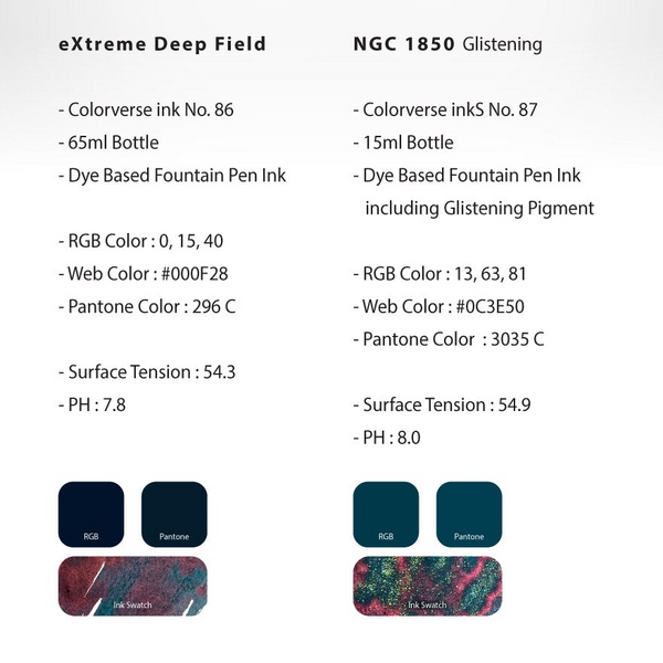 eXtreme Deep Field & NGC 1850 {S7 #86/87} Fountain Pen Ink