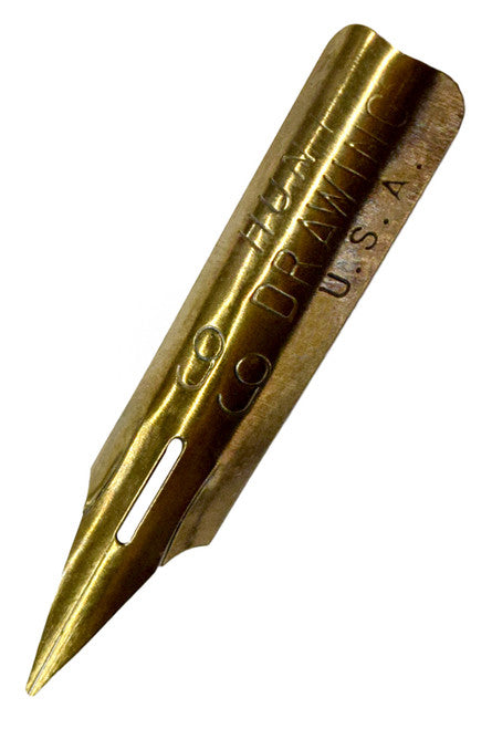 high flex brass nib great for calligraphy and drawing, produces dramatic line variation