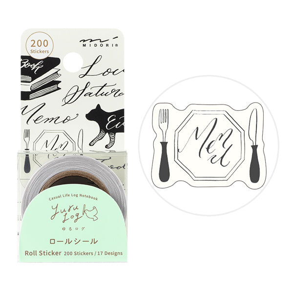 Calligraphy Yuru Log Roll Stickers