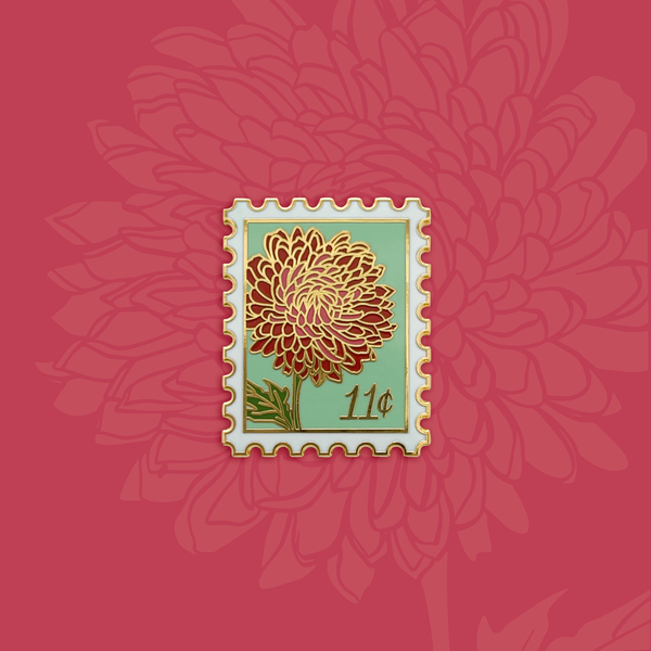 Chrysanthemum (November) Birth Month Enamel Pin