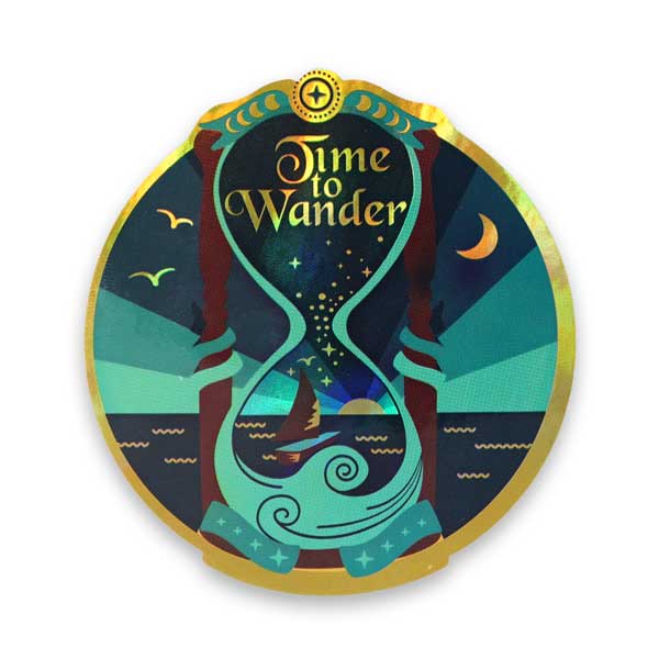 Wander Hourglass Holographic Sticker