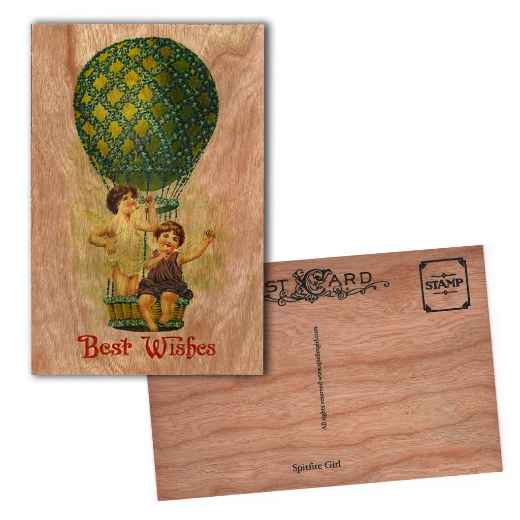 Wood Postcard | Balloon Babies