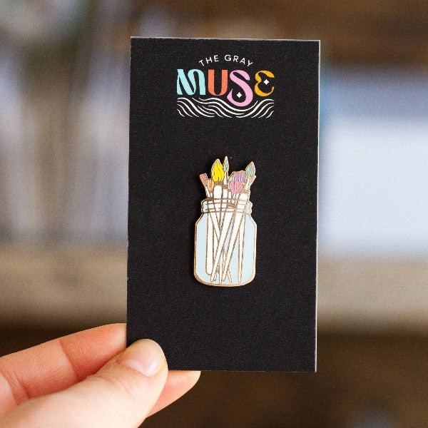 Paint Brushes Enamel Pin