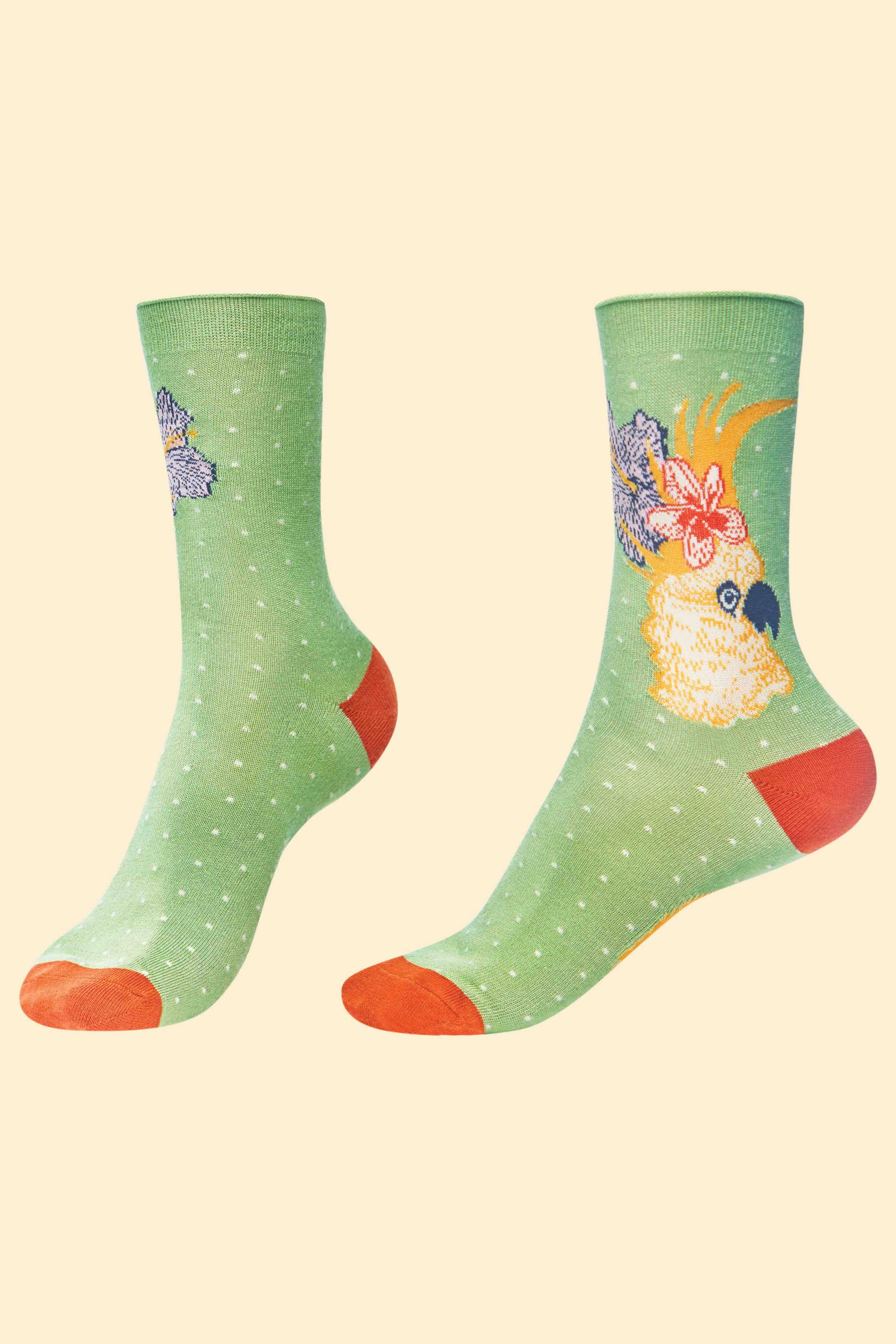 Cockatoo Ankle Socks | Sage