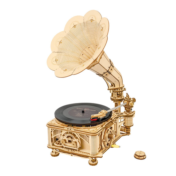 Crank Gramophone {Functional DIY Wooden Puzzle}