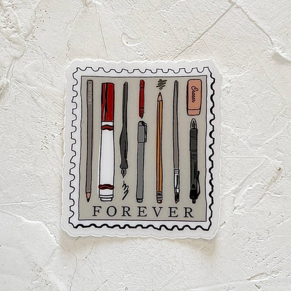 Stylos et crayons Forever Timbre-poste Sticker
