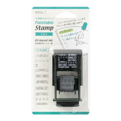 Midori Self-Inking List Stamp