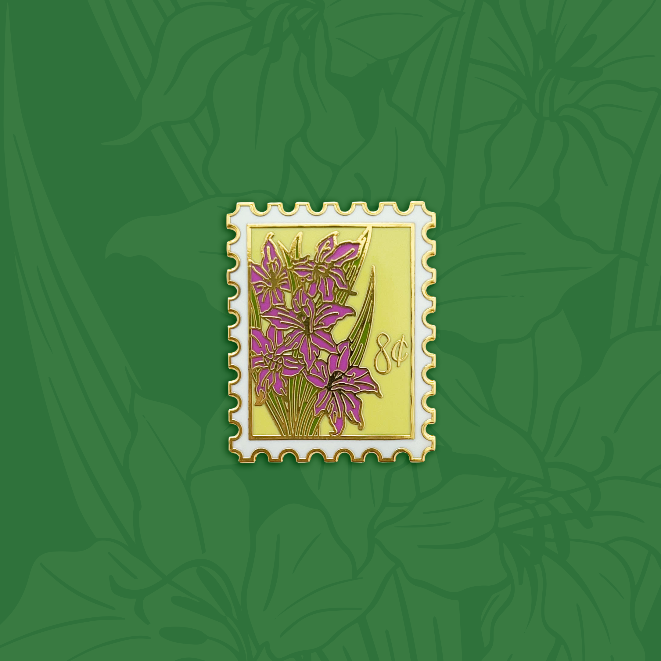 Gladiolus (August) | Birth Month Enamel Pin