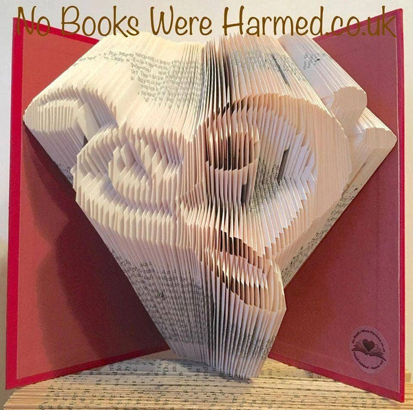 Folded Book Art | Treble Clef Heart