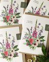 Paquet de cartes de vœux à l’aquarelle botanique {pack de 5}