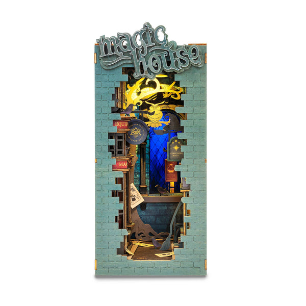 Kit de diorama de coin de livre de maison magique