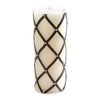 Fishnet Sparkle Pillar Candle | Black & White {6"}