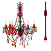 {Special Order} Plug-in Chandelier | 6-Light | Multi-Colored
