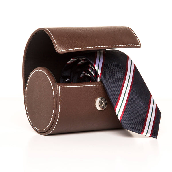 The Necktie Travel Roll- Brown
