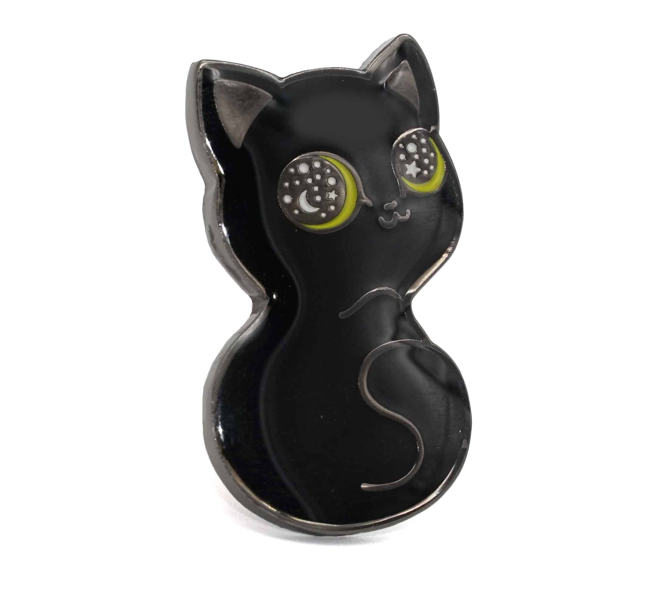 Black Cat Starry Enamel Pin