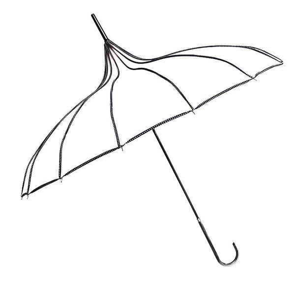 White Ribbed Pagoda Umbrella