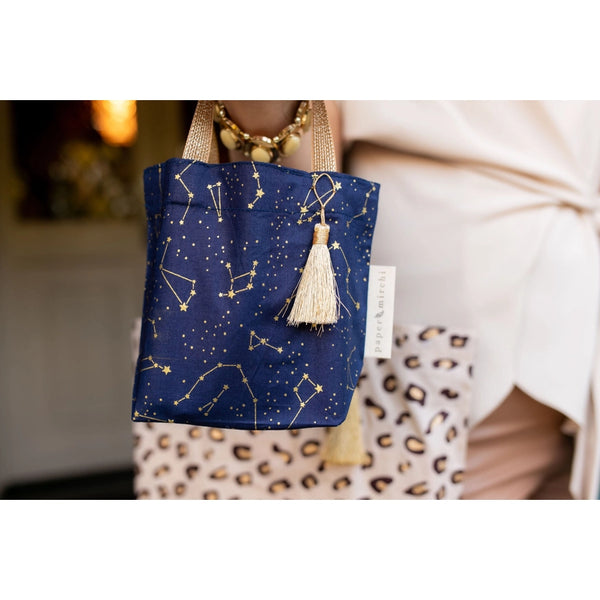 Reusable Fabric Gift Bags | Night Sky Collection {multiple sizes}