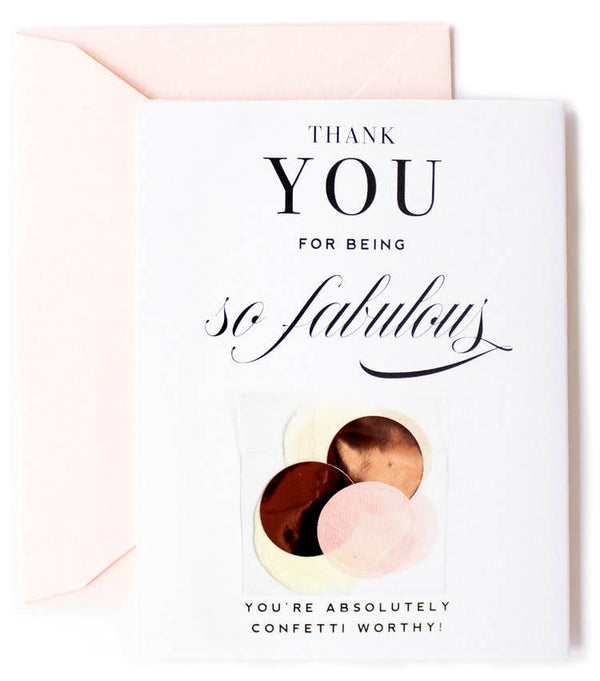 Thank You Card | So Fabulous (Confetti Card)