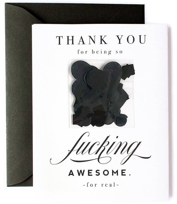 Thank You Card | So F'n Awesome (Confetti Card)