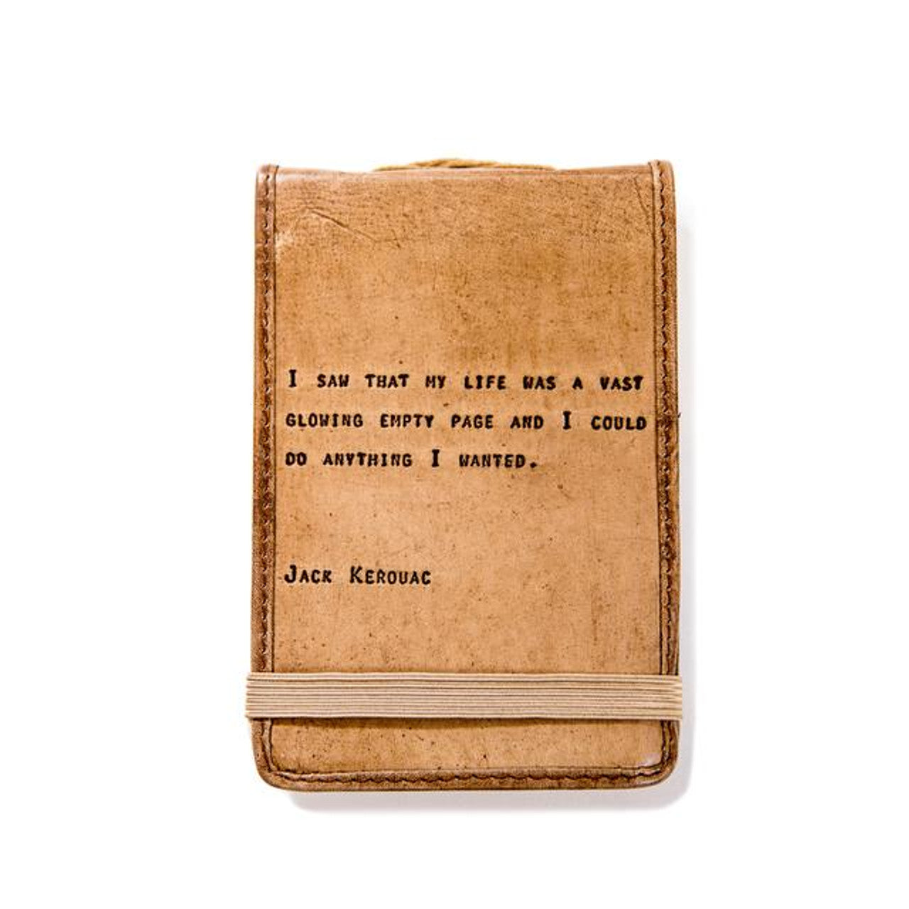 Mini bloc-notes en cuir Jack Kerouac