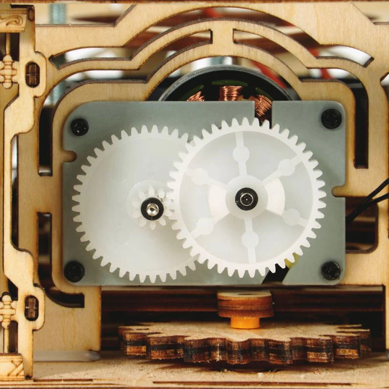 Crank Gramophone Functional DIY Wooden Puzzle
