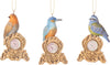 Bird on Gold Mantle Clock Ornaments {multiple styles}