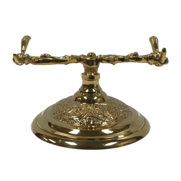 Ornate Polished Brass Pen Stand