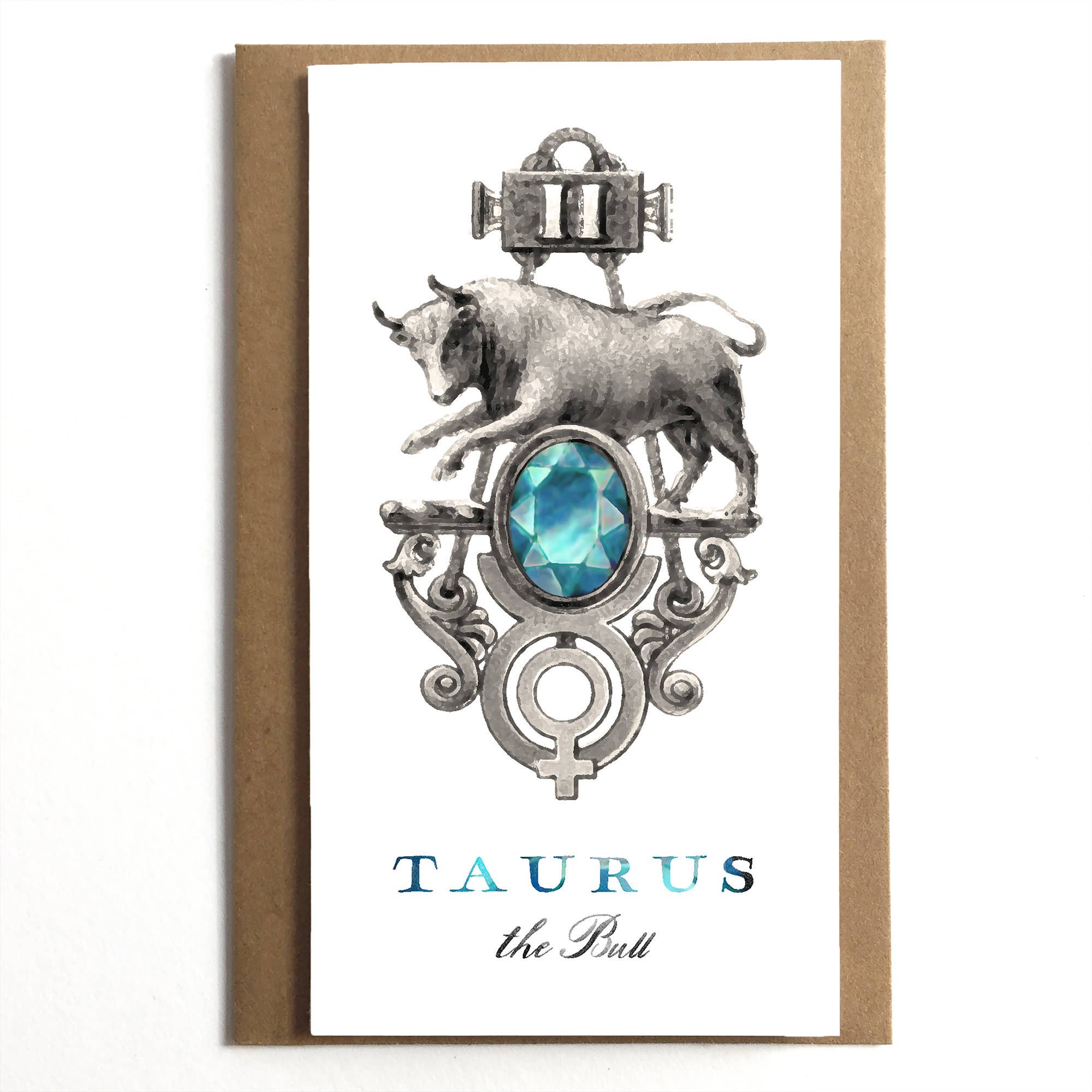 Taurus the Bull Vintage Zodiac Card