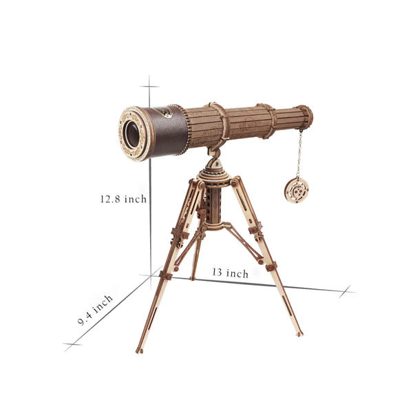 Puzzle en bois mécanique à télescope monoculaire