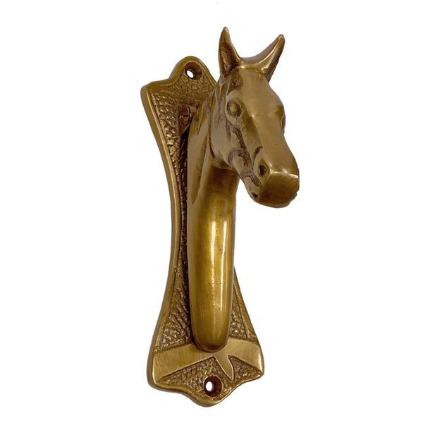 Antiqued Brass Horse Head Door Knocker