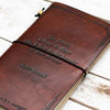 Handmade Leather Traveler’s Notebook | The Future Belongs {Eleanor Roosevelt}