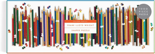 Frank Lloyd Write Colored Pencils Shaped Panoramic Puzzle {1000 pc}