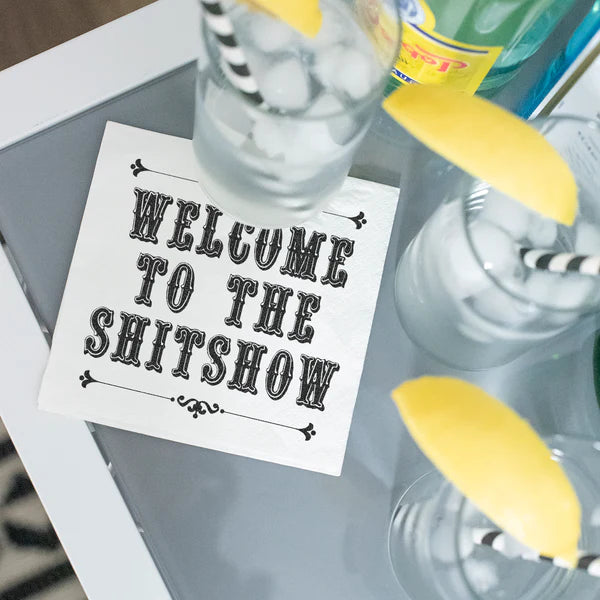 Bienvenue sur les serviettes de cocktail Sh*tshow