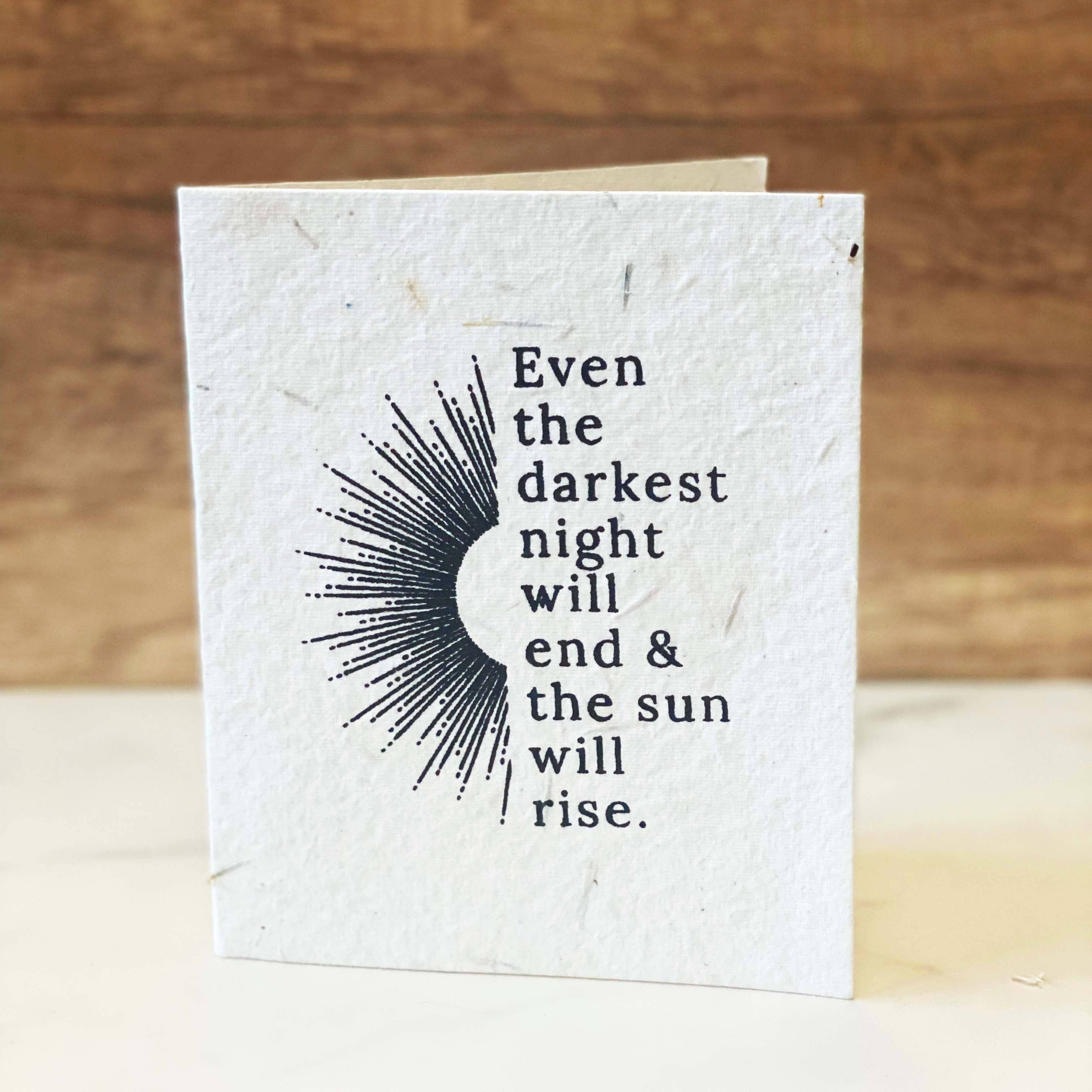 Le soleil se lèvera | Carte plantable en papier de graines