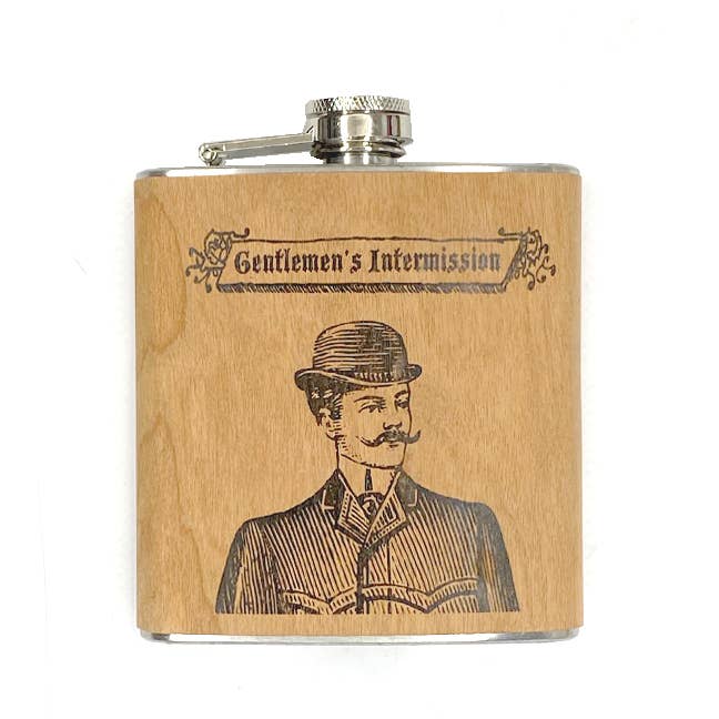 Wood Wrapped Flask | Gentlemen's Intermission {6 oz.}