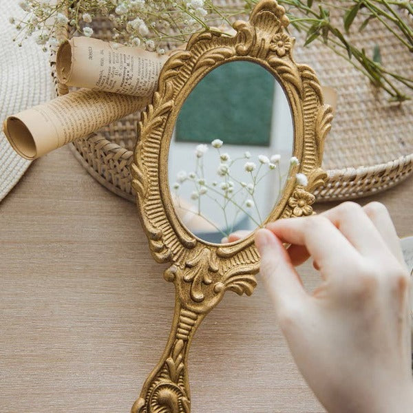 Penelope Wall Mount Handheld Mirror