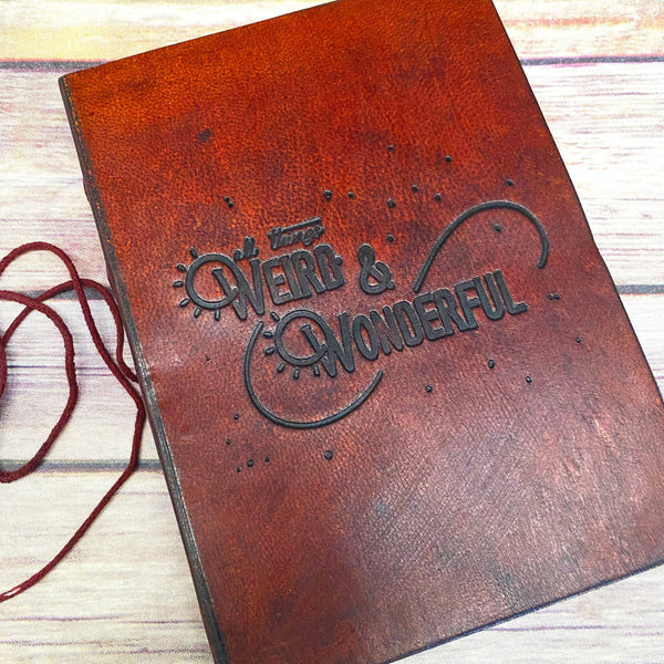Weird And  Wonderful Leather Journal - 5x7 Lined