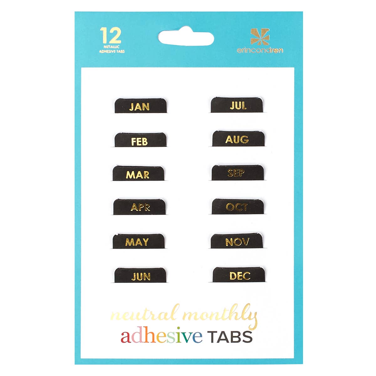 Monthly Adhesive Tabs