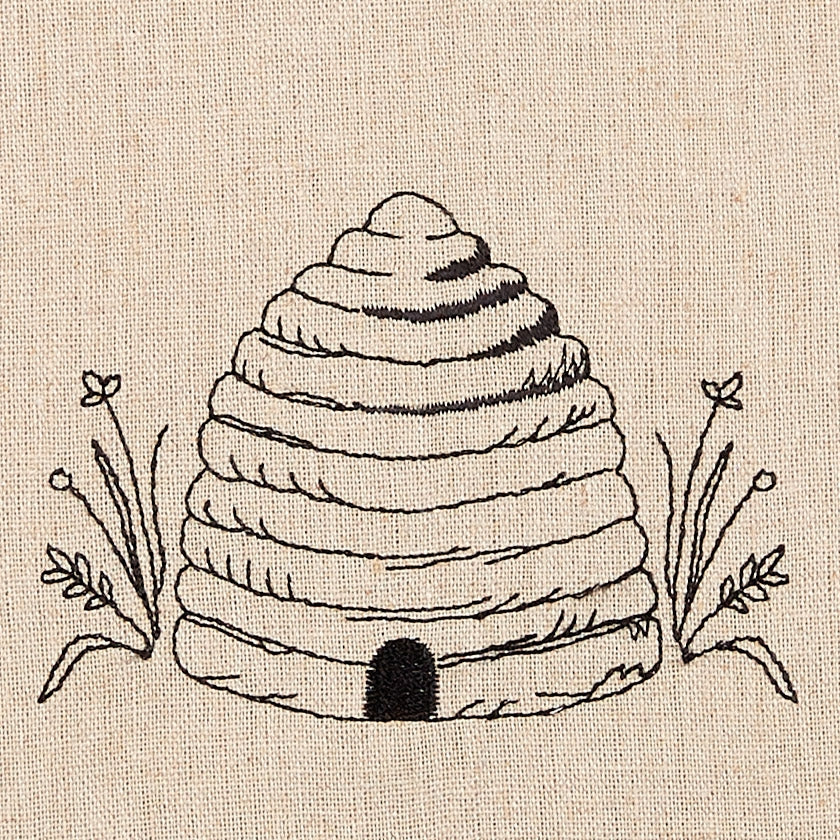 Embroidered Tea Towels | Honeycomb Hive {Set of 3}