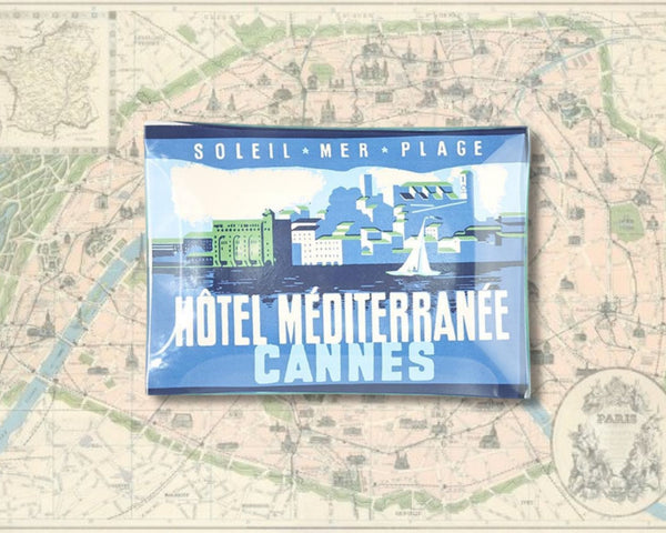 Vide-poche Étiquette de bagage parisienne vintage