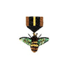 Dazzling Bee Honor Medal Brooch Pin