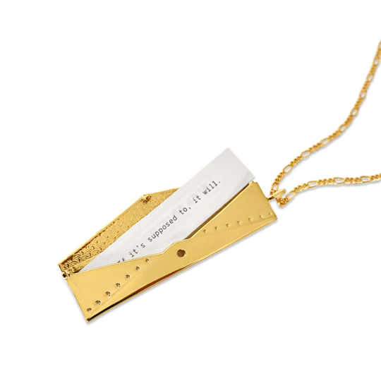 Envelope Fortune Locket Necklace
