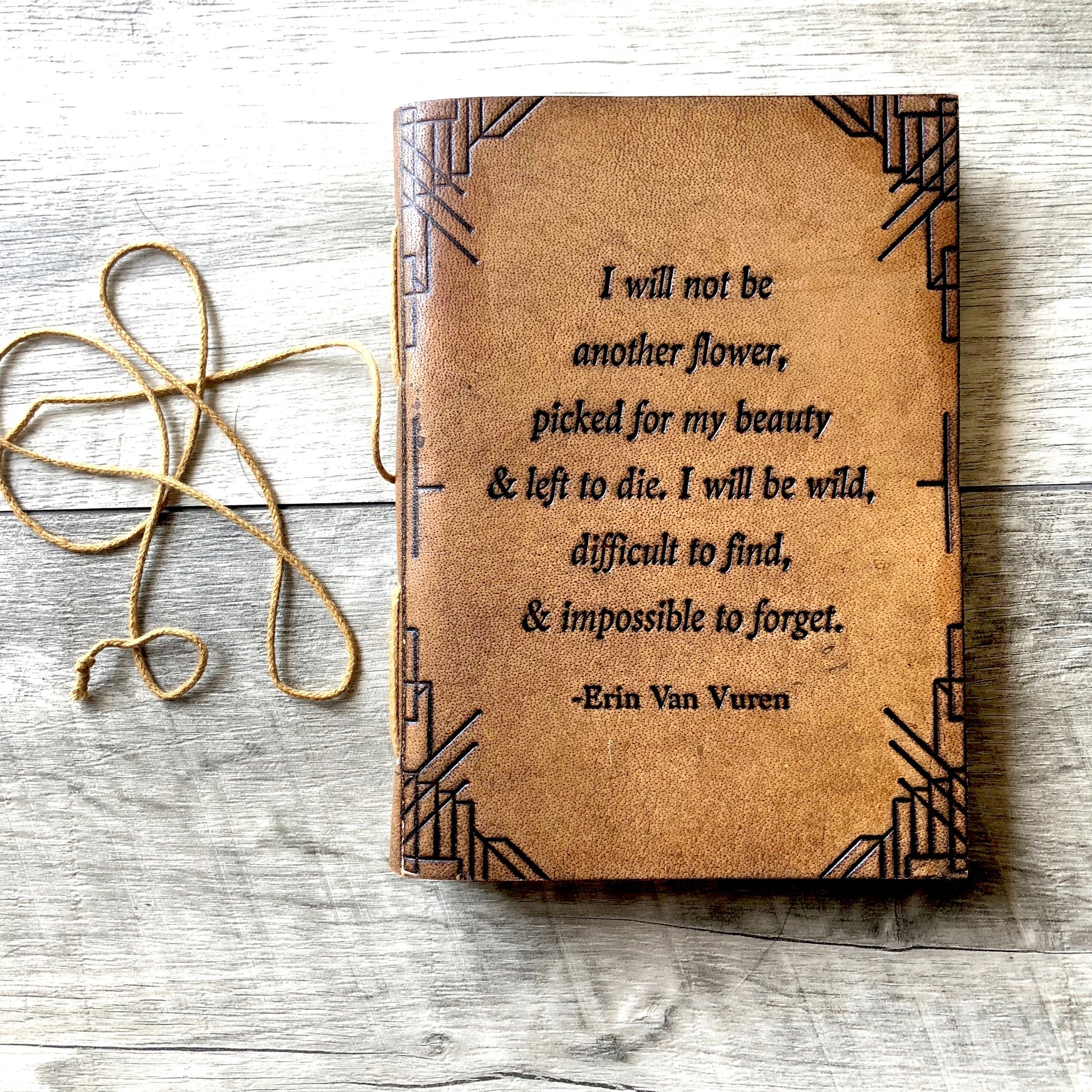 Handmade Leather Journal | Wildflower {Erin Van Vuren}