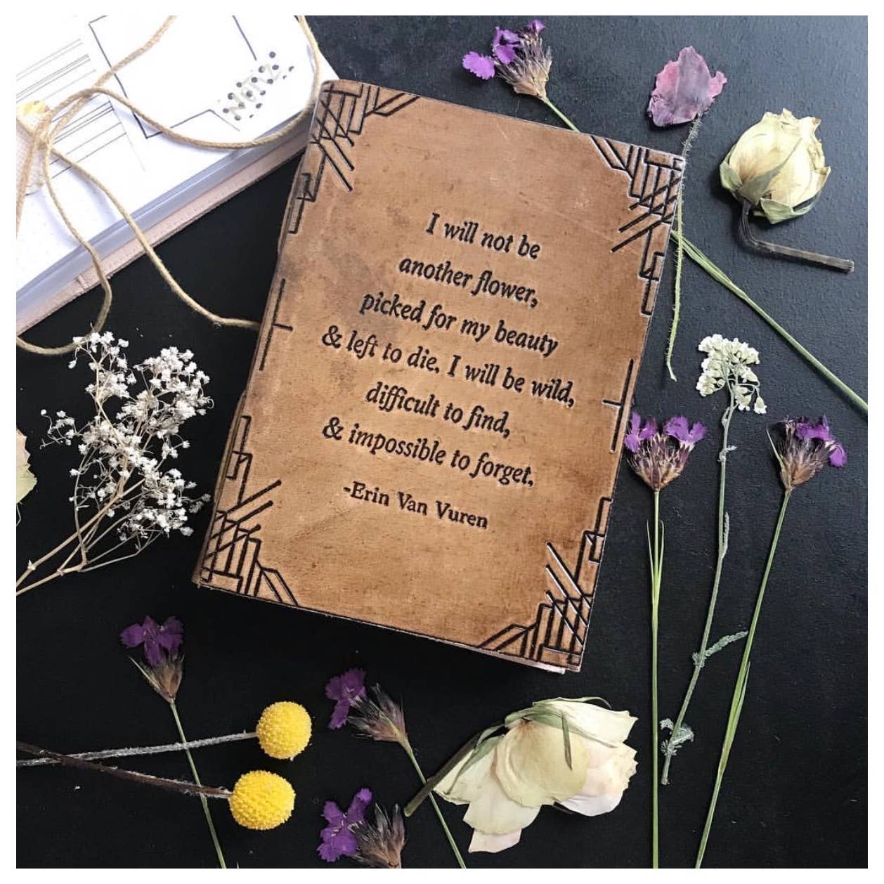 Handmade Leather Journal | Wildflower {Erin Van Vuren}