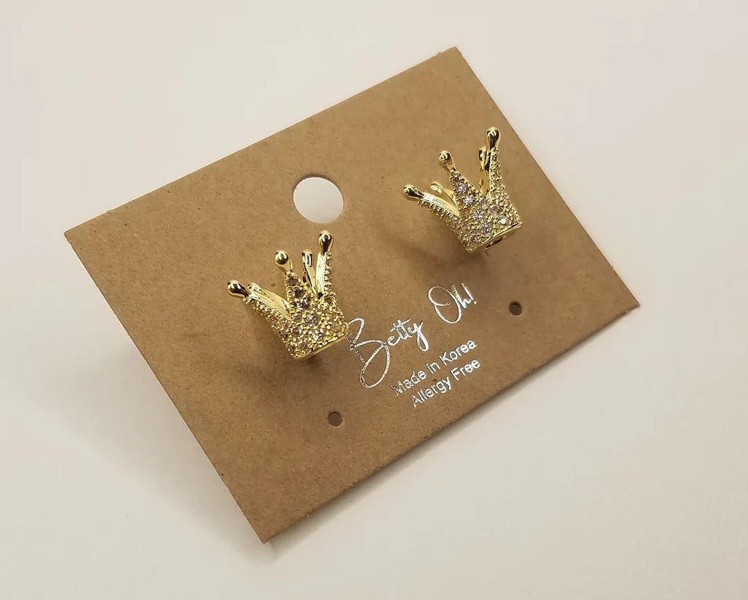 Queen for a Day Crown Earrings