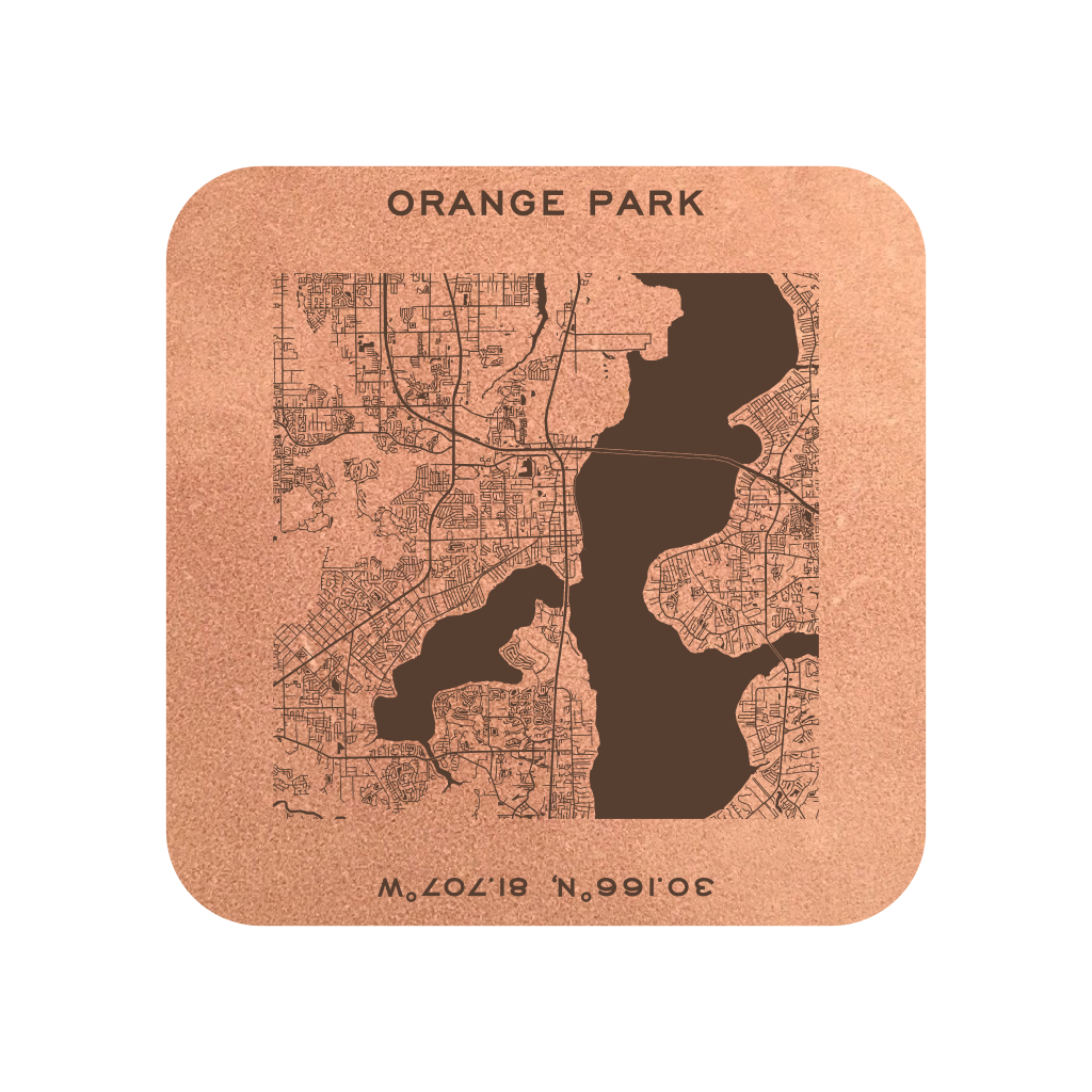 Plateaux de voiturier en cuir gravé Orange Park {plusieurs styles et tailles}