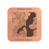 Plateaux de voiturier en cuir gravé Orange Park {plusieurs styles et tailles}